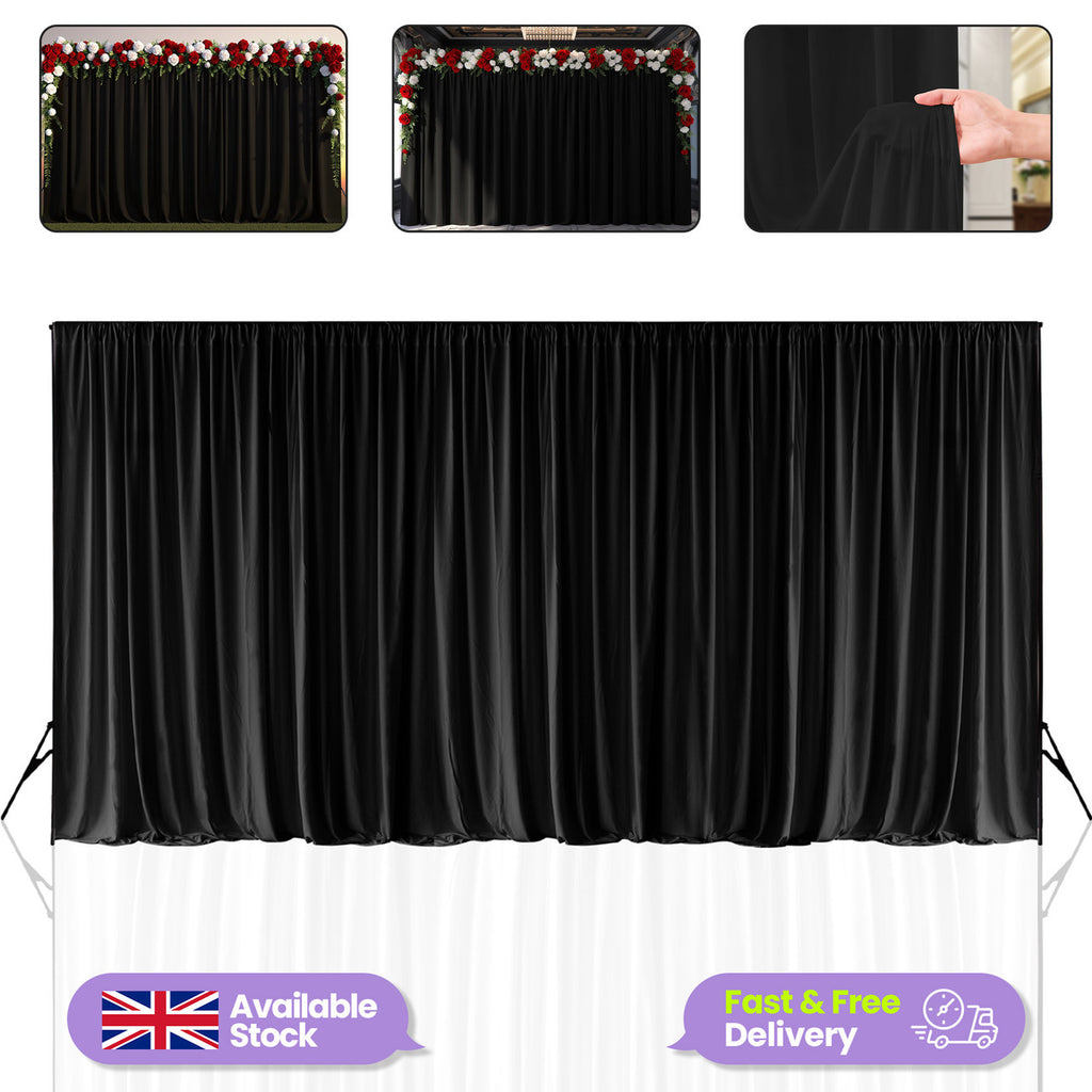 150GSM Ice Silk Photography Backdrop (No Swag) - Black