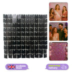 30x30cm Sequin Wall Panel - Metal Black
