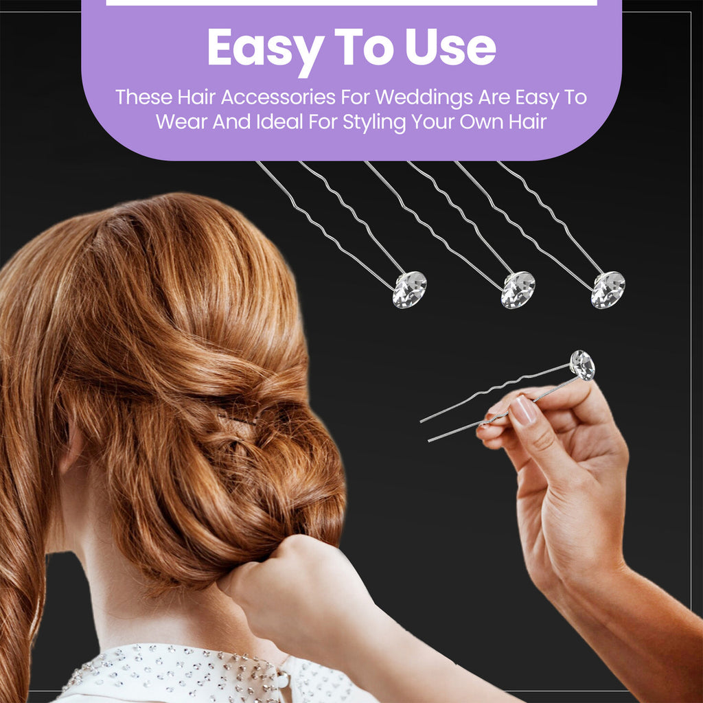 Crystal Hair Pins - 10pcs