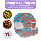Moroccan Design Melamine BBQ and Party Set - 16pcs