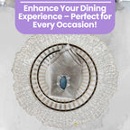 13" Round Charger Plate - Crackled Silver