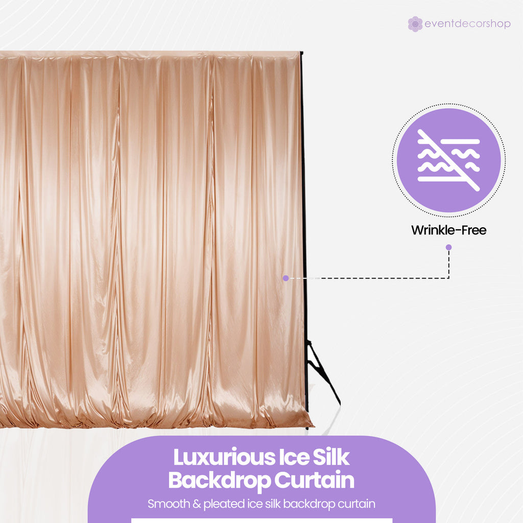 100GSM Ice Silk Photography Backdrop (No Swag) - Rose Gold