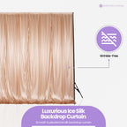 100GSM Ice Silk Photography Backdrop (No Swag) - Rose Gold