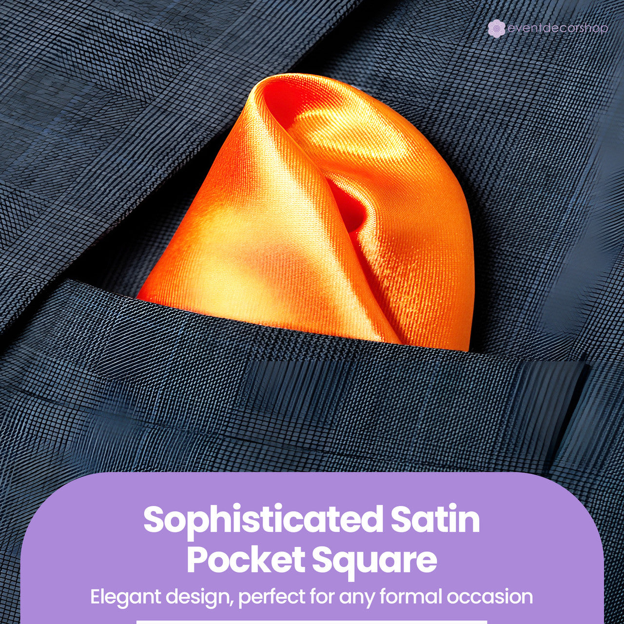 Pocket Square Handkerchief - Orange