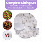 Marble Design Melamine BBQ and Party Set - 16pcs