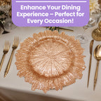 13" Round Charger Plate - Vintage Rose Gold