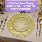Round Charger Plate - Peacock Gold x 6