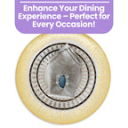 13" Round Charger Plate - Clear with Gold Textured Trim