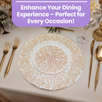 Round Charger Plate - Royal Rose Gold x 6