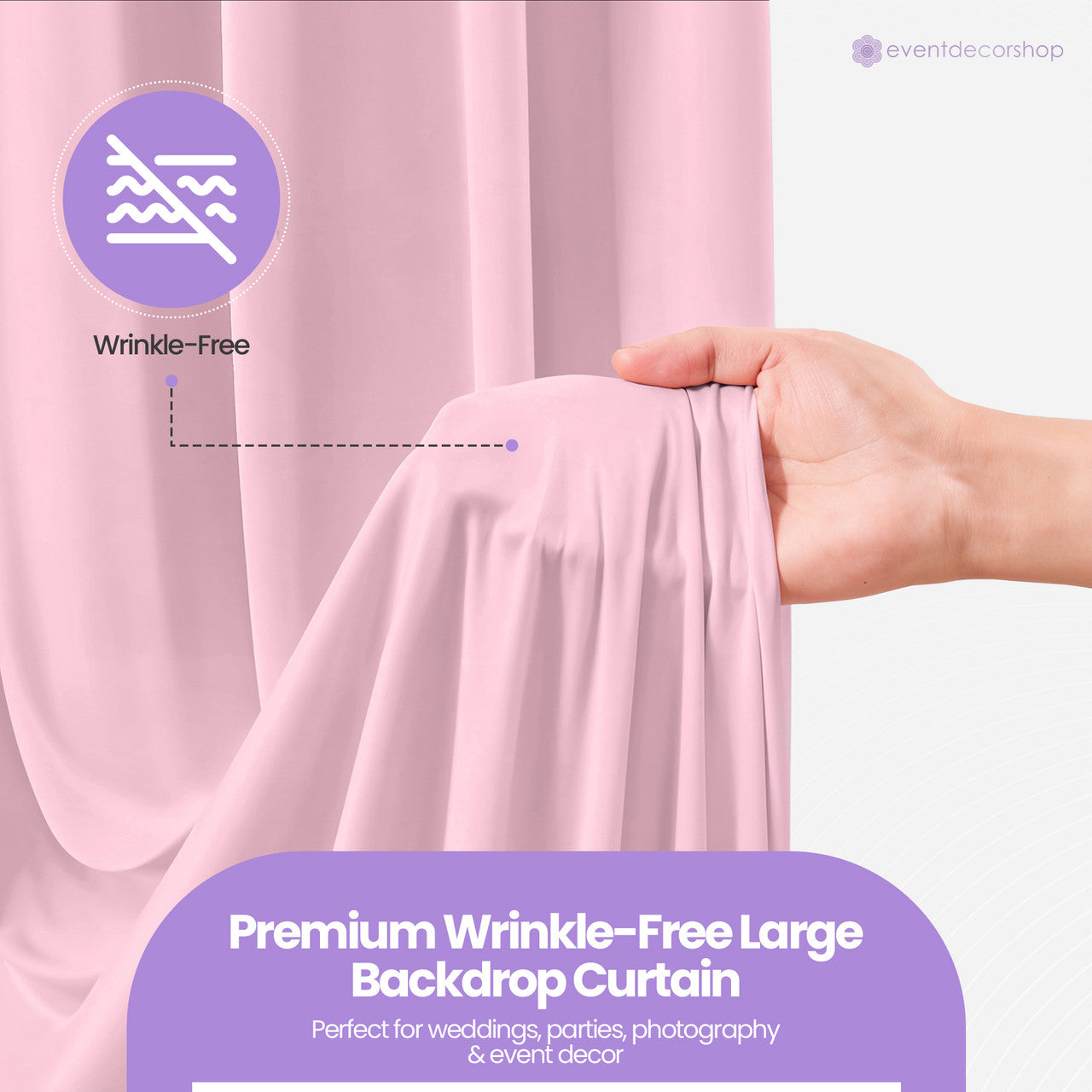 160gsm Spandex Backdrop - Baby Pink