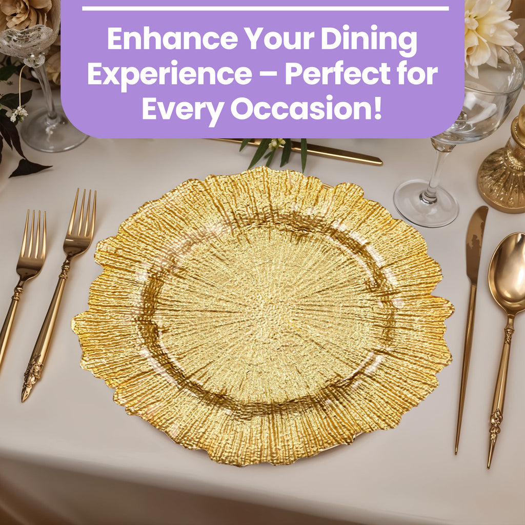 Decorative Charger Plates for Parties - 24Pcs
