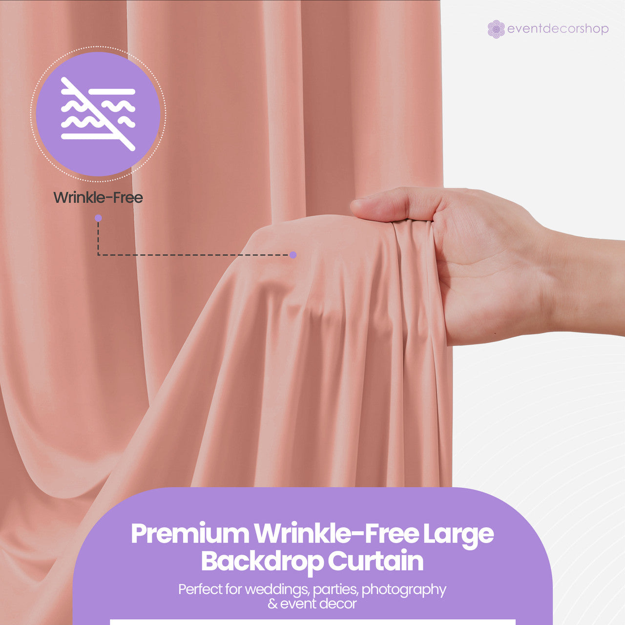 160gsm Spandex Backdrop - Rose Gold