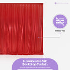 100GSM Ice Silk Photography Backdrop (No Swag) - Red