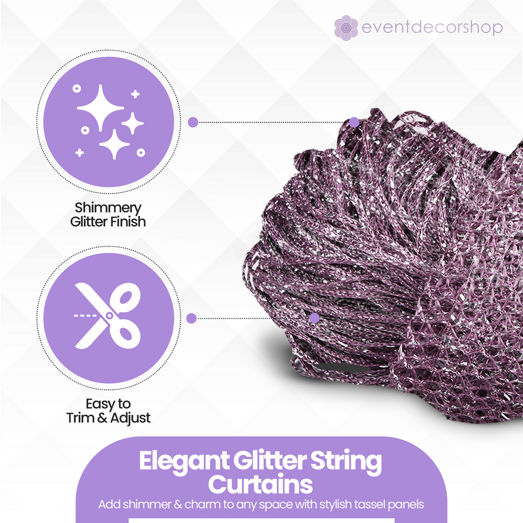 String Curtain Panel - Dark Purple
