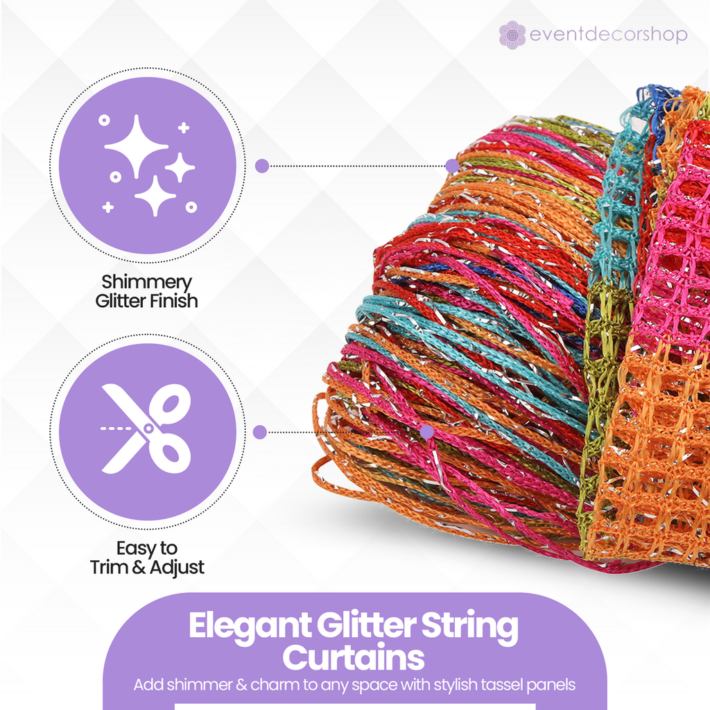String Curtain Panel - Multicoloured