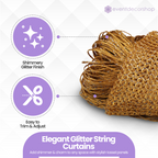 String Curtain Panel - Gold