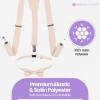 Kids Braces with Bow Tie - 25mm - Beige