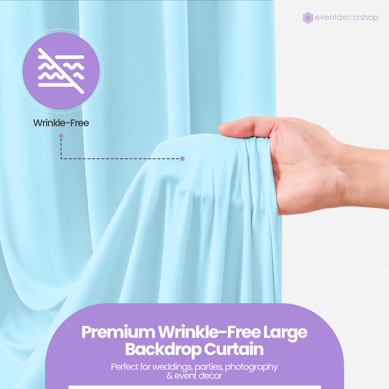 160gsm Spandex Backdrop - Baby Blue