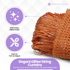 String Curtain Panel - Orange