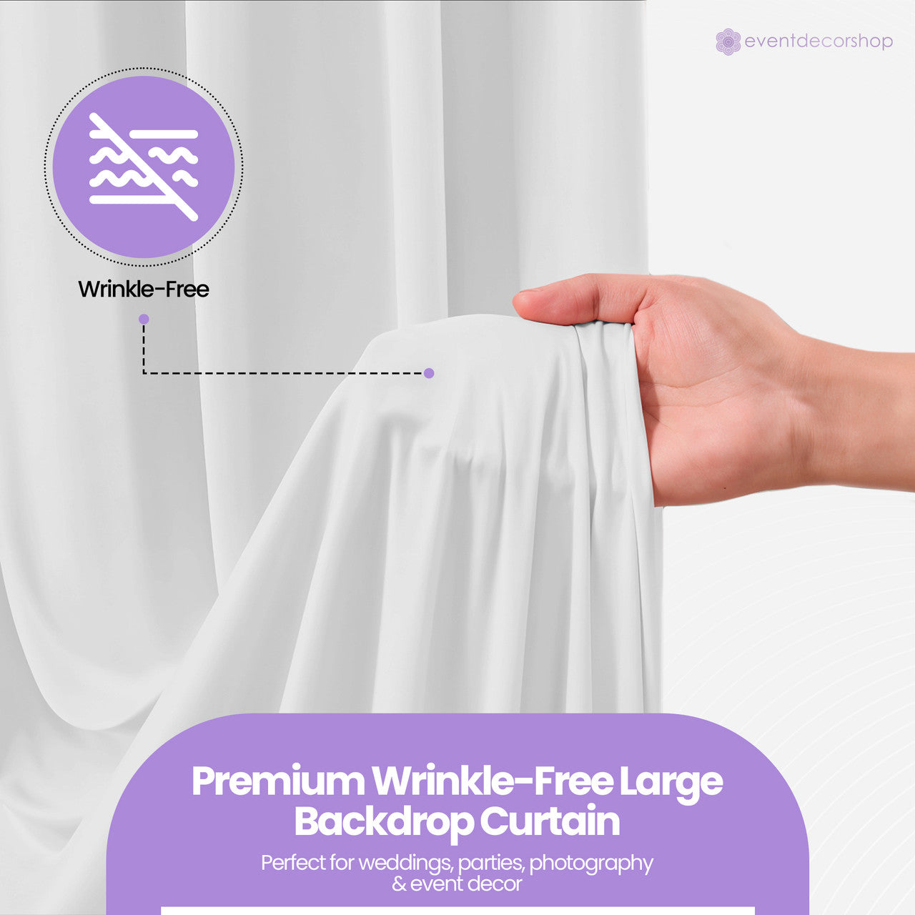 160gsm Spandex Backdrop - White