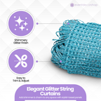 String Curtain Panel - Turquoise