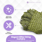 String Curtain Panel - Green