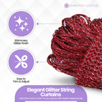 String Curtain Panel - Burgundy