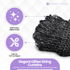 String Curtain Panel - Black