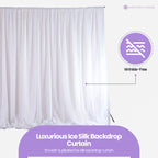 100GSM Ice Silk Photography Backdrop (No Swag) - White