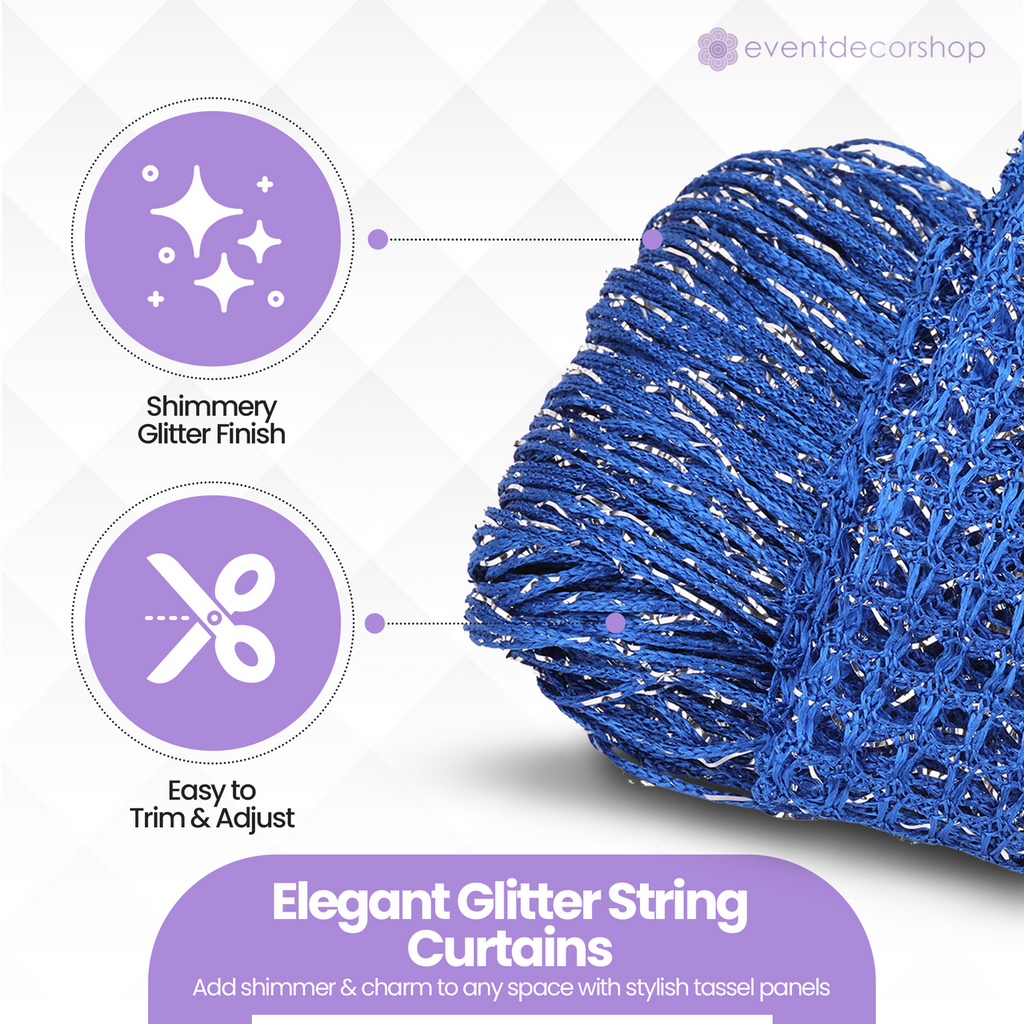 String Curtain Panel - Royal Blue