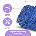 String Curtain Panel - Royal Blue