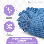 String Curtain Panel - Sky Blue