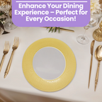 13" Round Charger Plate - Checkered Gold