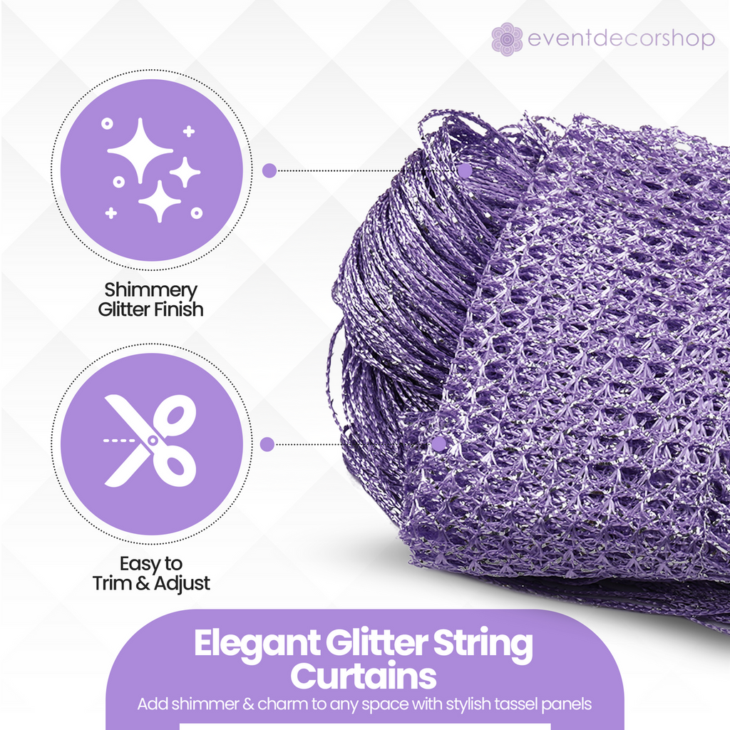String Curtain Panel - Light Purple