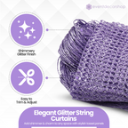 String Curtain Panel - Light Purple