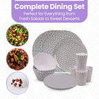 Geometric Design Melamine BBQ and Party Set - 16pcs