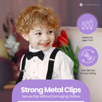 Kids Braces with Bow Tie - 25mm - Black