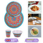 Moroccan Design Melamine BBQ and Party Set - 16pcs
