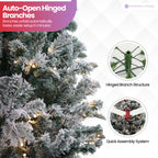 Aspen Frost Christmas Tree with Warm White Lights - 4ft/5ft/6ft