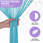String Curtain Panel - Turquoise