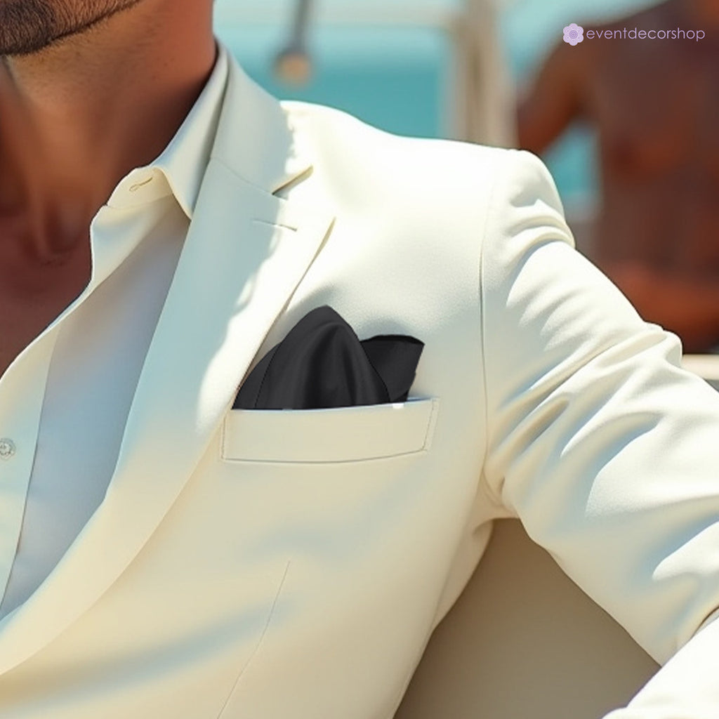 Pocket Square Handkerchief - Black