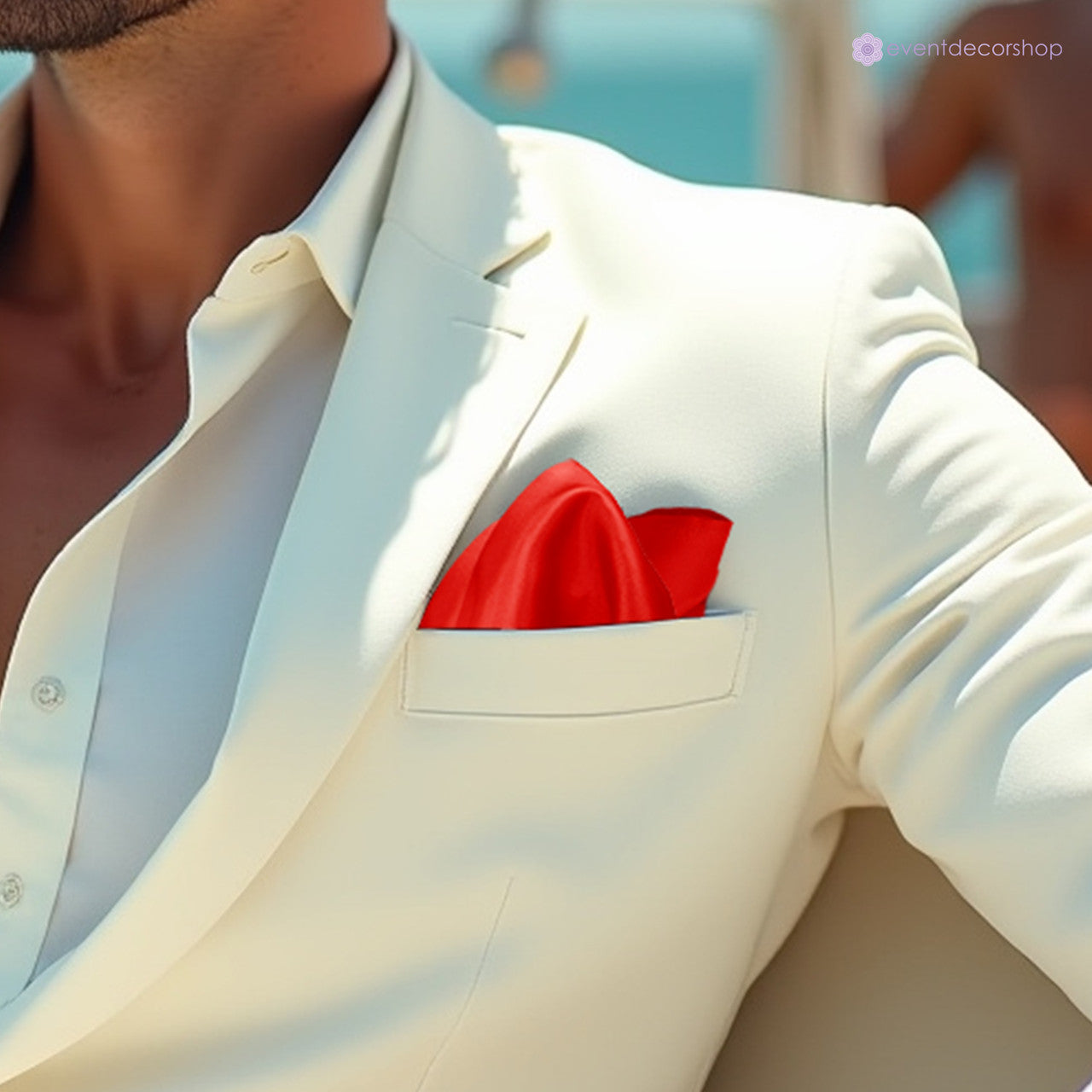 Pocket Square Handkerchief - Red