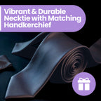 Light Grey Tie and Handkerchief