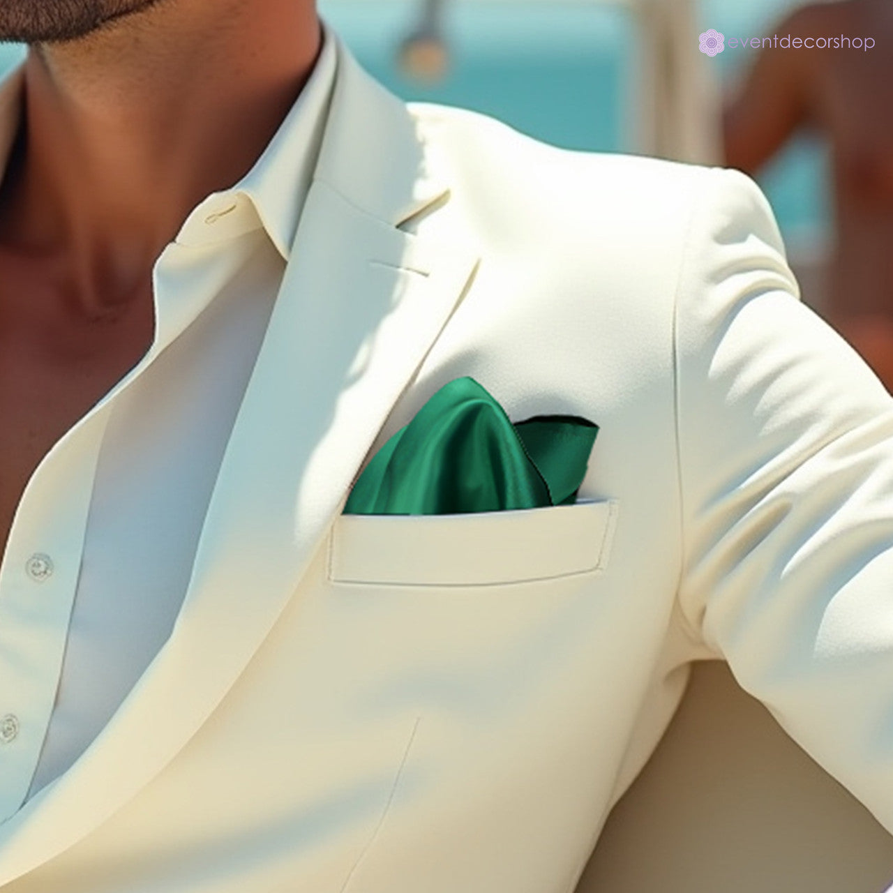 Pocket Square Handkerchief - Dark Green