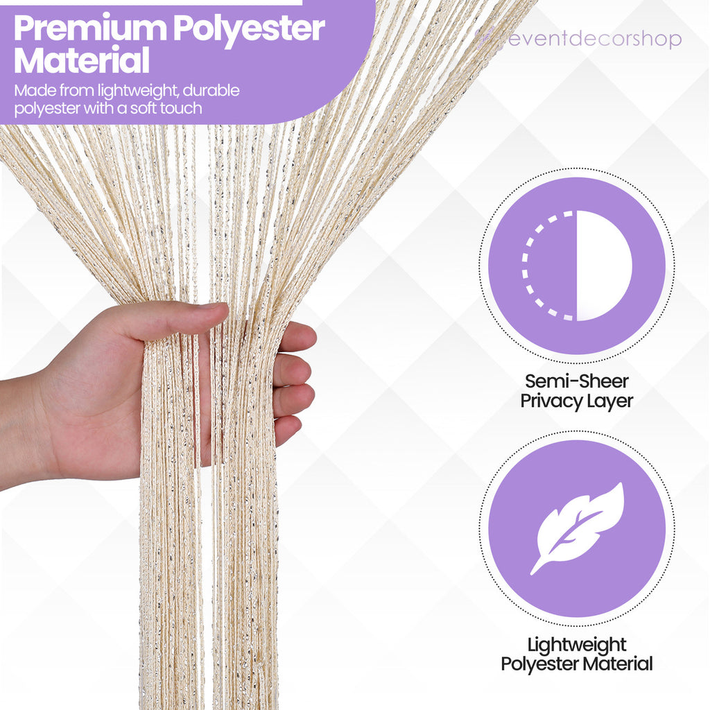 String Curtain Panel - Beige