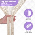 String Curtain Panel - Beige