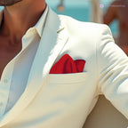 Pocket Square Handkerchief - Dark Red