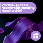 Purple Tie and Handkerchief
