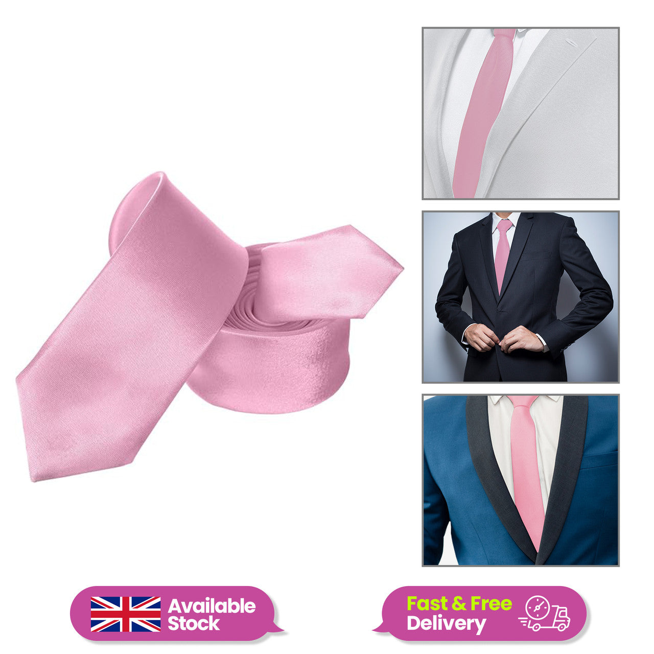 Baby Pink Neck Tie