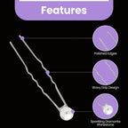 Elegant Large 10mm Pearl Head Hair Pins